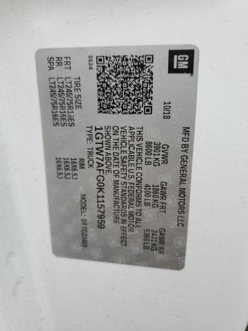 2019 GMC SAVANA G25 1GTW7AFG0K1157959