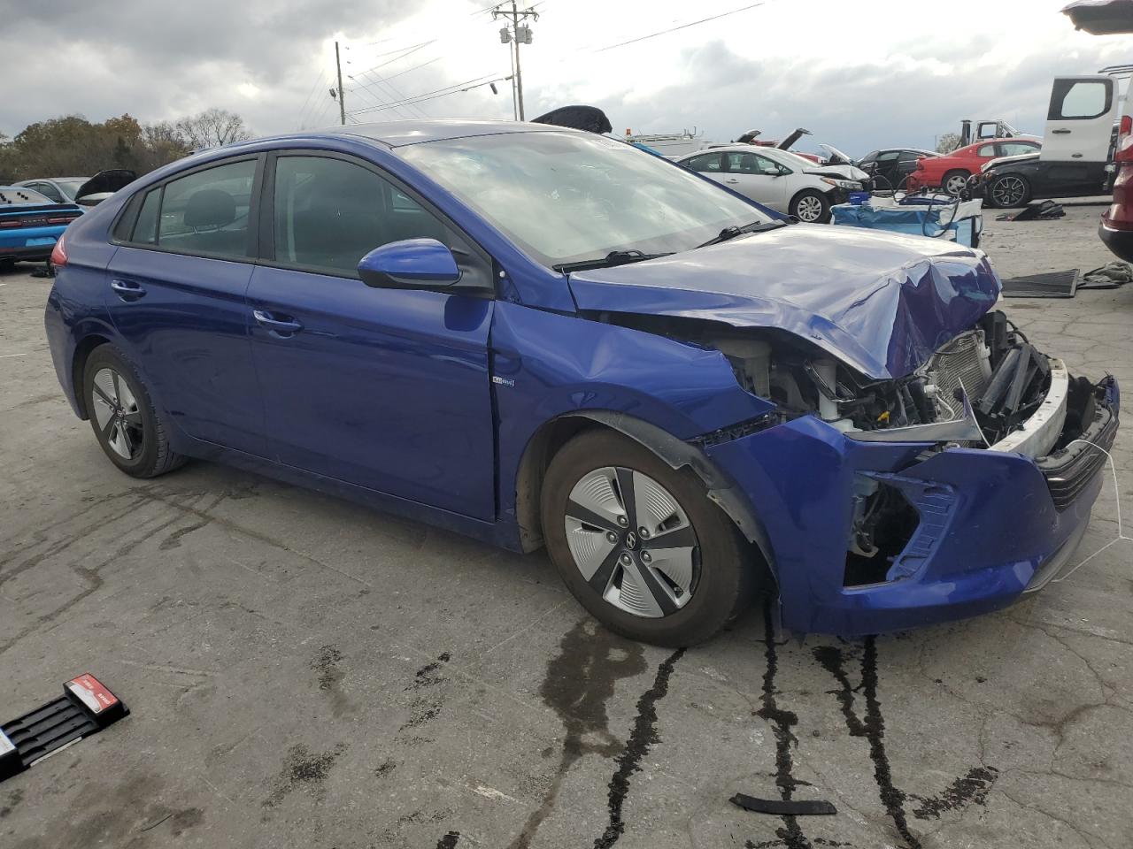 Lot #3038025189 2019 HYUNDAI IONIQ BLUE