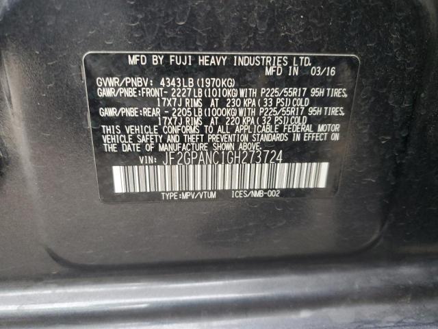 2016 SUBARU CROSSTREK - JF2GPANC1GH273724