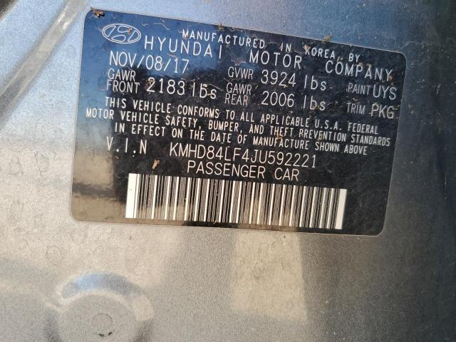 2018 HYUNDAI ELANTRA SE - KMHD84LF4JU592221