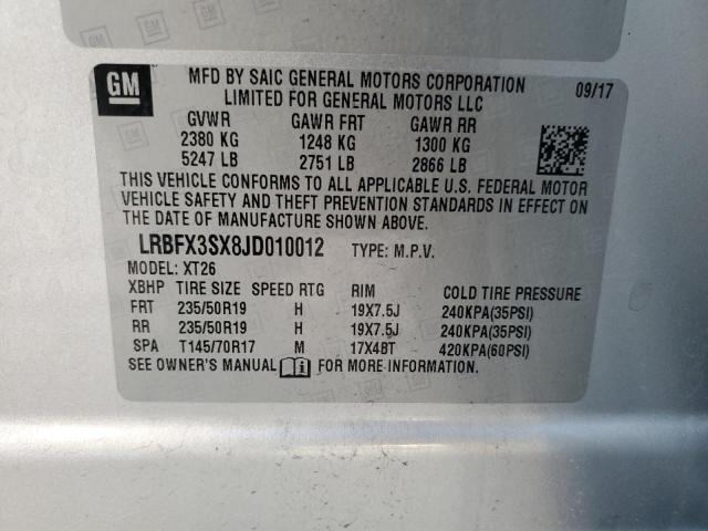 2018 BUICK ENVISION P - LRBFX3SX8JD010012