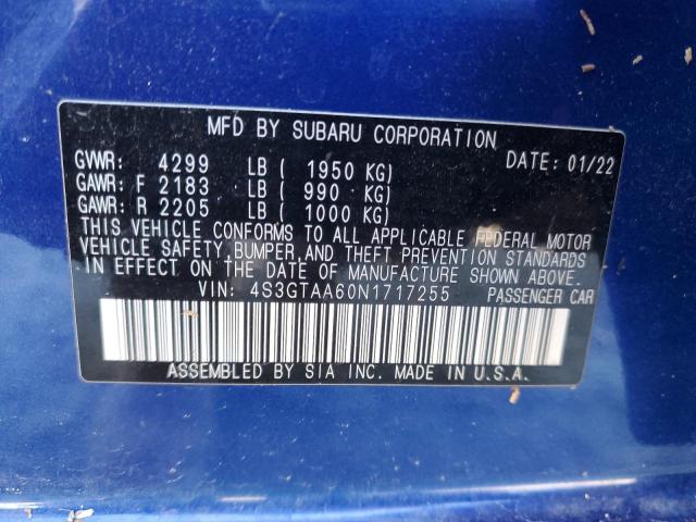 2022 SUBARU IMPREZA - 4S3GTAA60N1717255