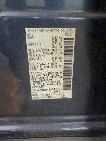 2017 NISSAN MURANO S - 5N1AZ2MH5HN144837