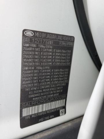 2018 LAND ROVER DISCOVERY - SALRR2RV5JA050288