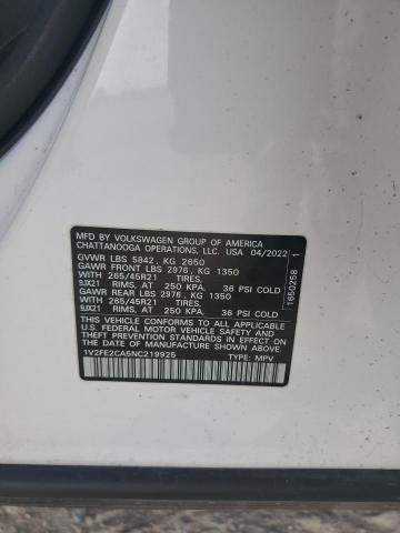 VIN 1V2FE2CA5NC219925 2022 VOLKSWAGEN ATLAS no.13