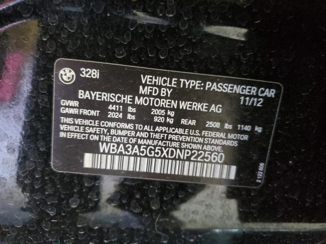 VIN WBA3A5G5XDNP22560 2013 BMW 3 SERIES no.12