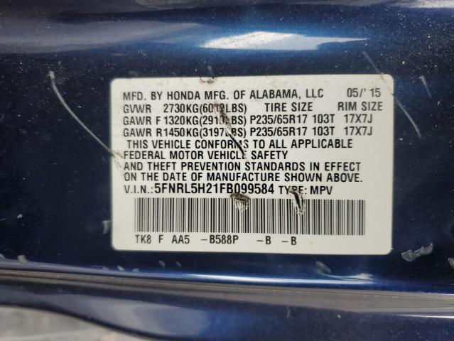 2015 HONDA ODYSSEY LX 5FNRL5H21FB099584