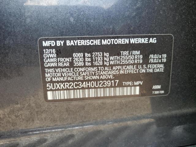 VIN 5UXKR2C34H0U23917 2017 BMW X5, Sdrive35I no.14