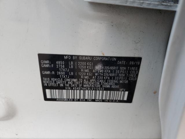 2020 SUBARU OUTBACK - 4S4BTAAC9L3112552