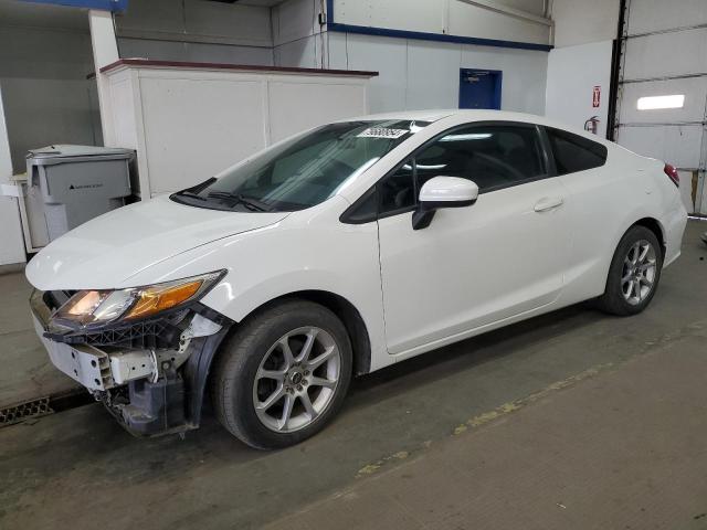 HONDA CIVIC LX 2014 white coupe gas 2HGFG3B53EH509827 photo #1