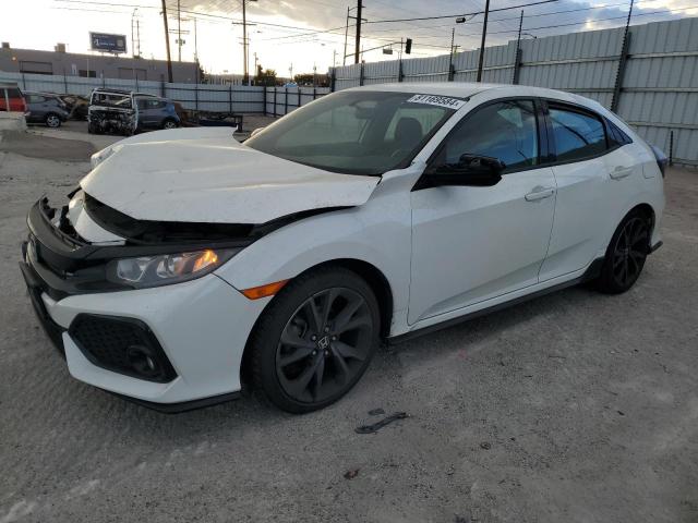 HONDA CIVIC SPOR 2018 white  gas SHHFK7G46JU204535 photo #1