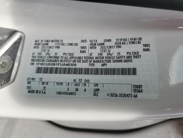 1FMCU0G91FUA46309 2015 FORD ESCAPE