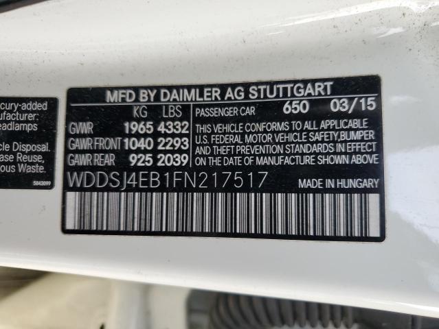2015 MERCEDES-BENZ CLA 250 - WDDSJ4EB1FN217517