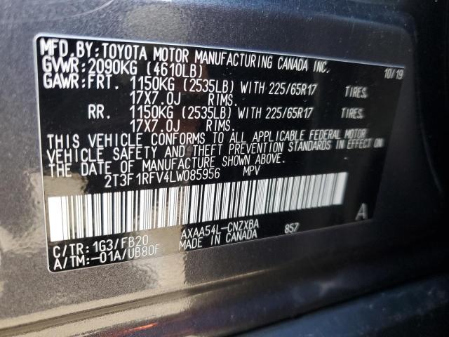 2020 TOYOTA RAV4 LE - 2T3F1RFV4LW085956