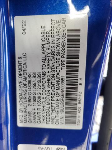 2022 ACURA TLX TECH A 19UUB5F56NA003581