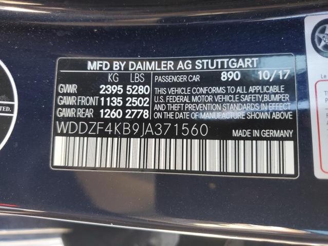 VIN WDDZF4KB9JA371560 2018 MERCEDES-BENZ E-CLASS no.12