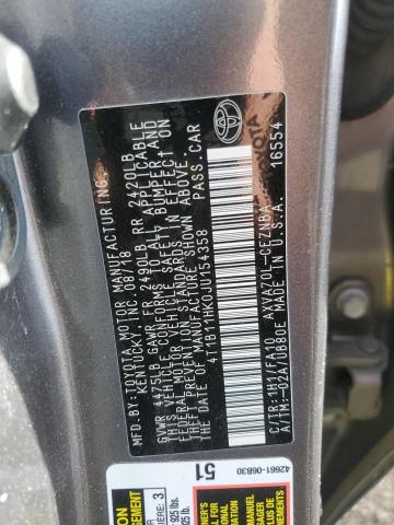 2018 TOYOTA CAMRY L - 4T1B11HK0JU154358