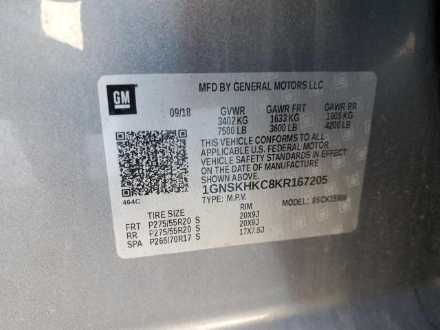 2019 CHEVROLET SUBURBAN K - 1GNSKHKC8KR167205
