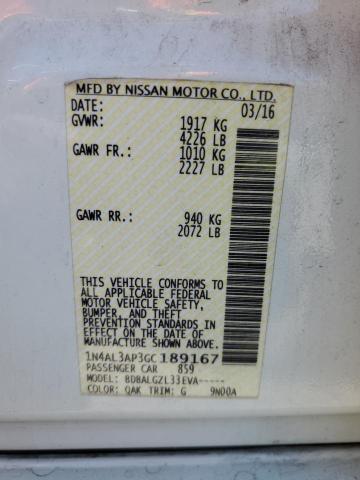 2016 NISSAN ALTIMA 2.5 - 1N4AL3AP3GC189167
