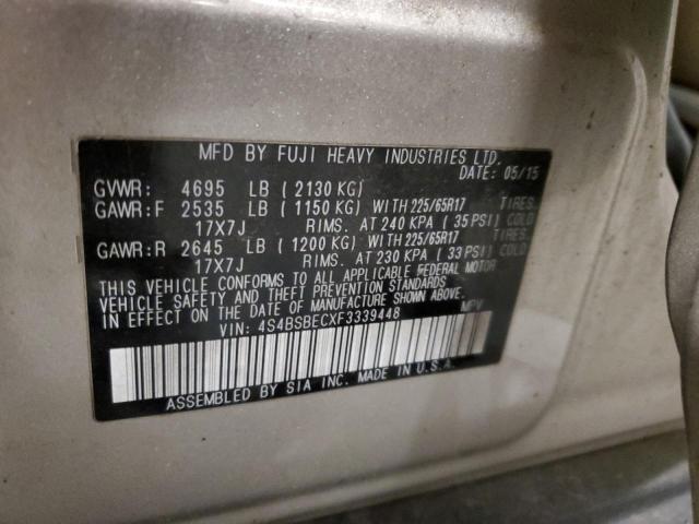 2015 SUBARU OUTBACK 2. - 4S4BSBECXF3339448