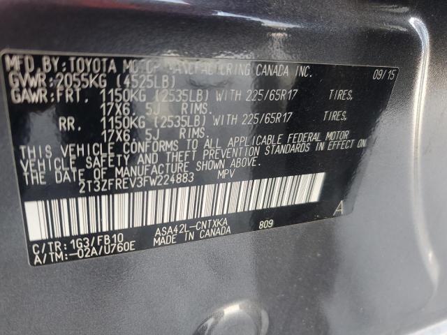 2015 TOYOTA RAV4 LE - 2T3ZFREV3FW224883