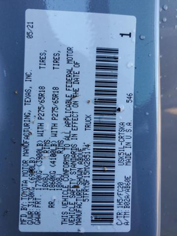 2021 TOYOTA TUNDRA DOU - 5TFRY5F15MX285174