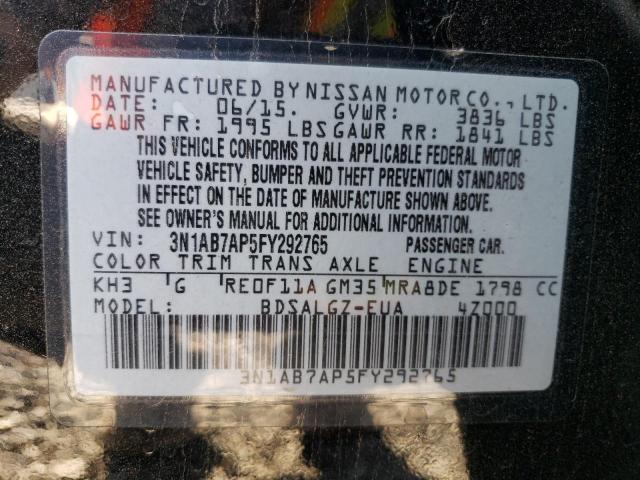 2015 NISSAN SENTRA S - 3N1AB7AP5FY292765