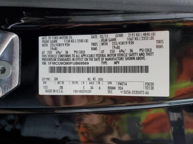 2015 FORD ESCAPE SE - 1FMCU9G90FUB69569