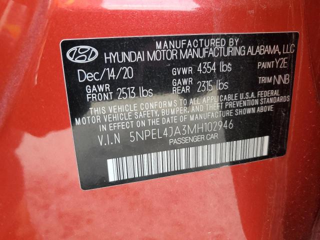 2021 HYUNDAI SONATA SEL - 5NPEL4JA3MH102946