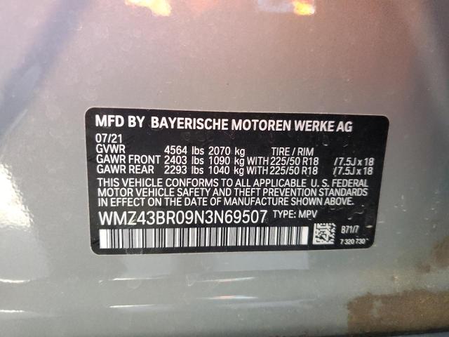 2022 MINI COOPER COU - WMZ43BR09N3N69507