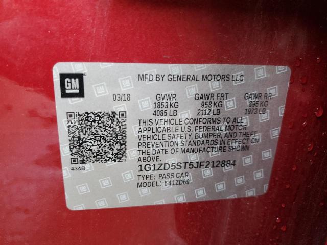 2018 CHEVROLET MALIBU LT - 1G1ZD5ST5JF212884