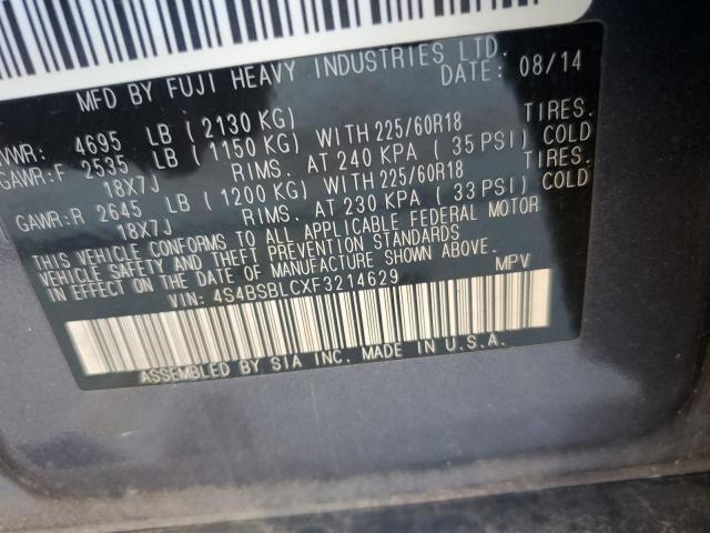 2015 SUBARU OUTBACK 2. - 4S4BSBLCXF3214629