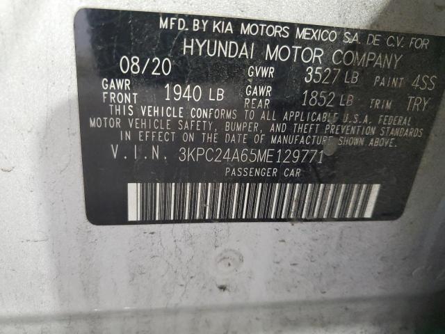 VIN 3KPC24A65ME129771 2021 HYUNDAI ACCENT no.12