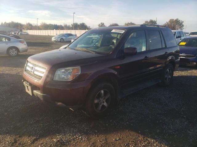 HONDA PILOT EXL 2008 burgundy  gas 5FNYF18678B029833 photo #1