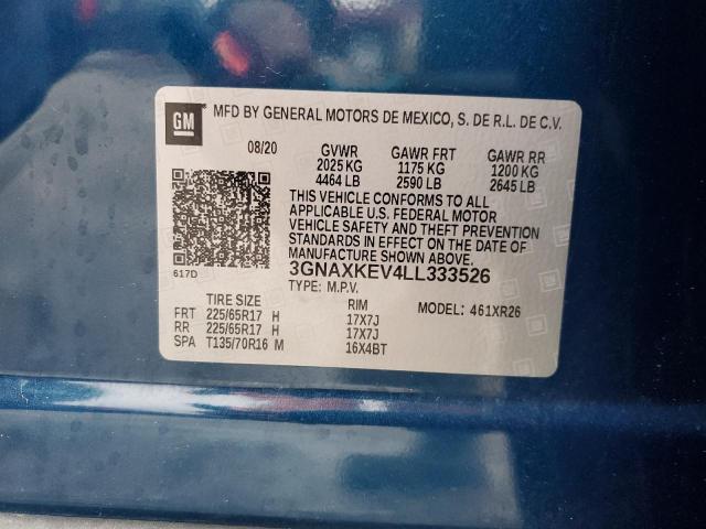 2020 CHEVROLET EQUINOX LT - 3GNAXKEV4LL333526