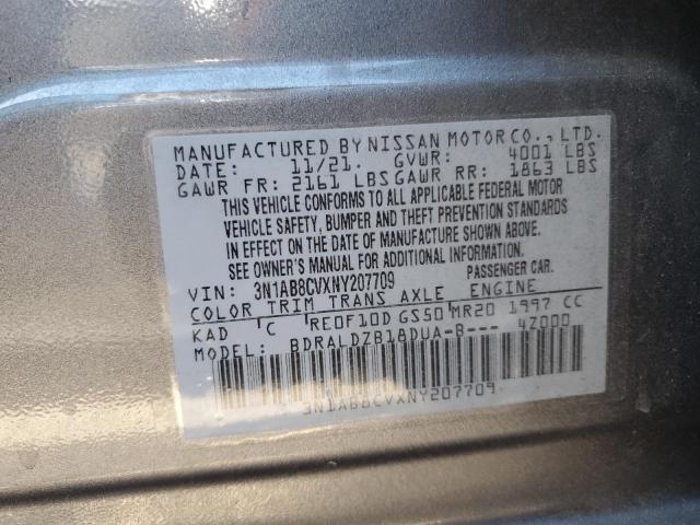 VIN 3N1AB8CVXNY207709 2022 NISSAN SENTRA no.12