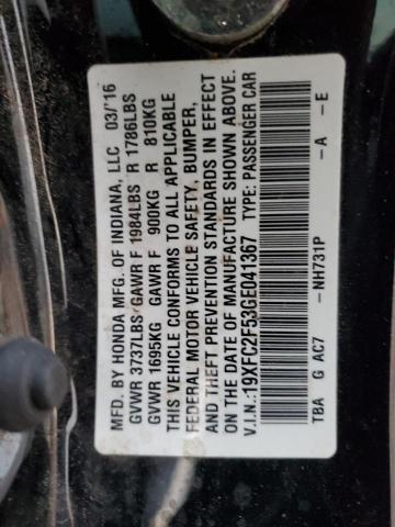 VIN 19XFC2F53GE041367 2016 Honda Civic, LX no.12