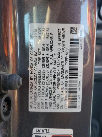 2018 HONDA CR-V EXL - 2HKRW2H89JH698737