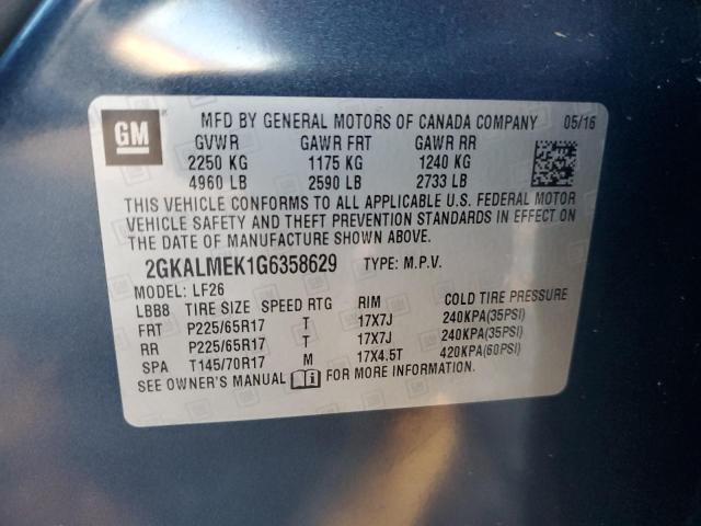 2016 GMC TERRAIN SL - 2GKALMEK1G6358629
