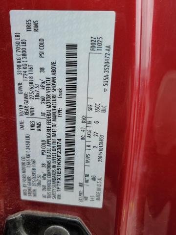 2019 FORD F150 SUPER - 1FTFX1E51KKF23874
