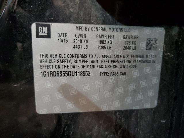 2016 CHEVROLET VOLT LTZ 1G1RD6S55GU118953