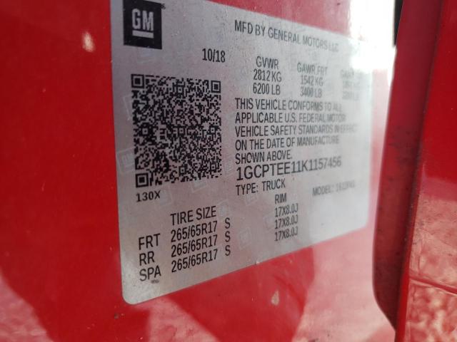 2019 CHEVROLET COLORADO Z - 1GCPTEE11K1157456