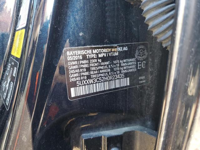 2017 BMW X4 XDRIVE2 5UXXW3C52H0R23435