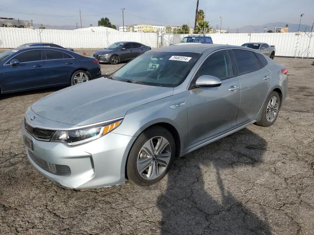 KIA OPTIMA HYB 2017 silver sedan 4d hybrid engine KNAGT4LE8H5016818 photo #1