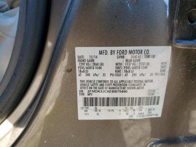 2014 FORD EDGE SEL - 2FMDK3JC6EBB75490