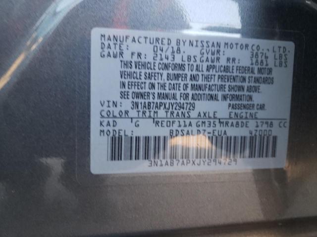 2018 NISSAN SENTRA S - 3N1AB7APXJY294729