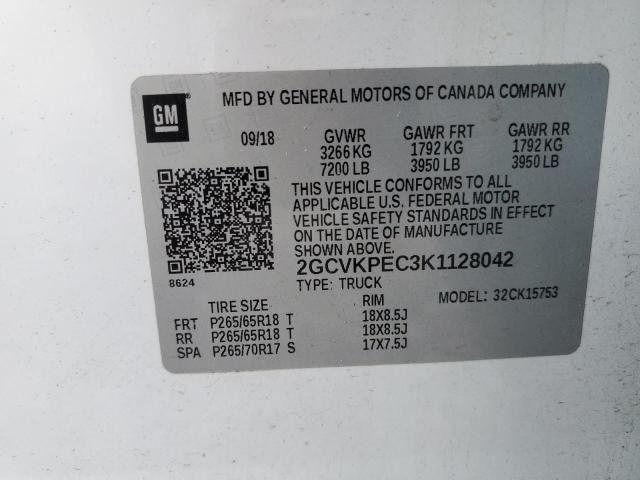 2019 CHEVROLET SILVERADO - 2GCVKPEC3K1128042