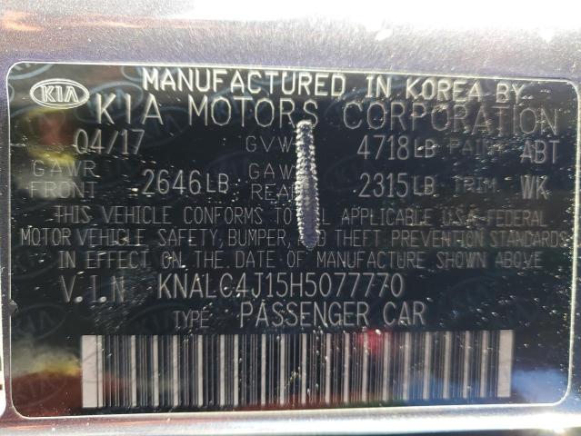 2017 KIA CADENZA PR - KNALC4J15H5077770