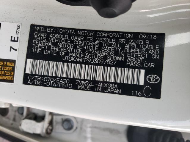 2018 TOYOTA PRIUS PRIM - JTDKARFP9J3097827