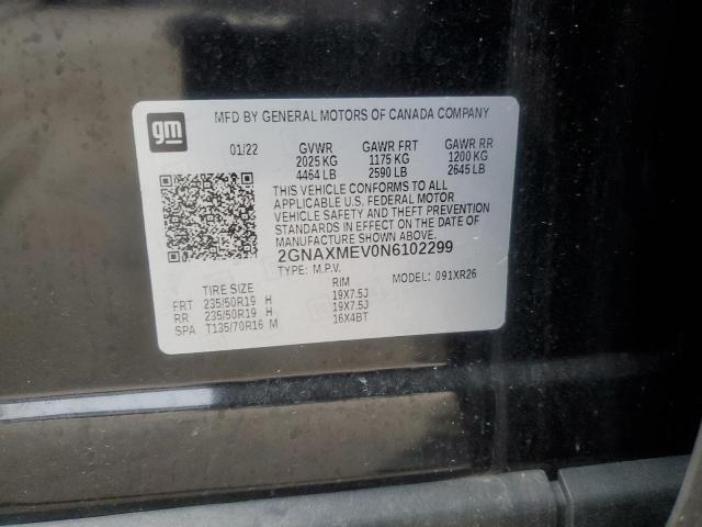 2022 CHEVROLET EQUINOX RS - 2GNAXMEV0N6102299